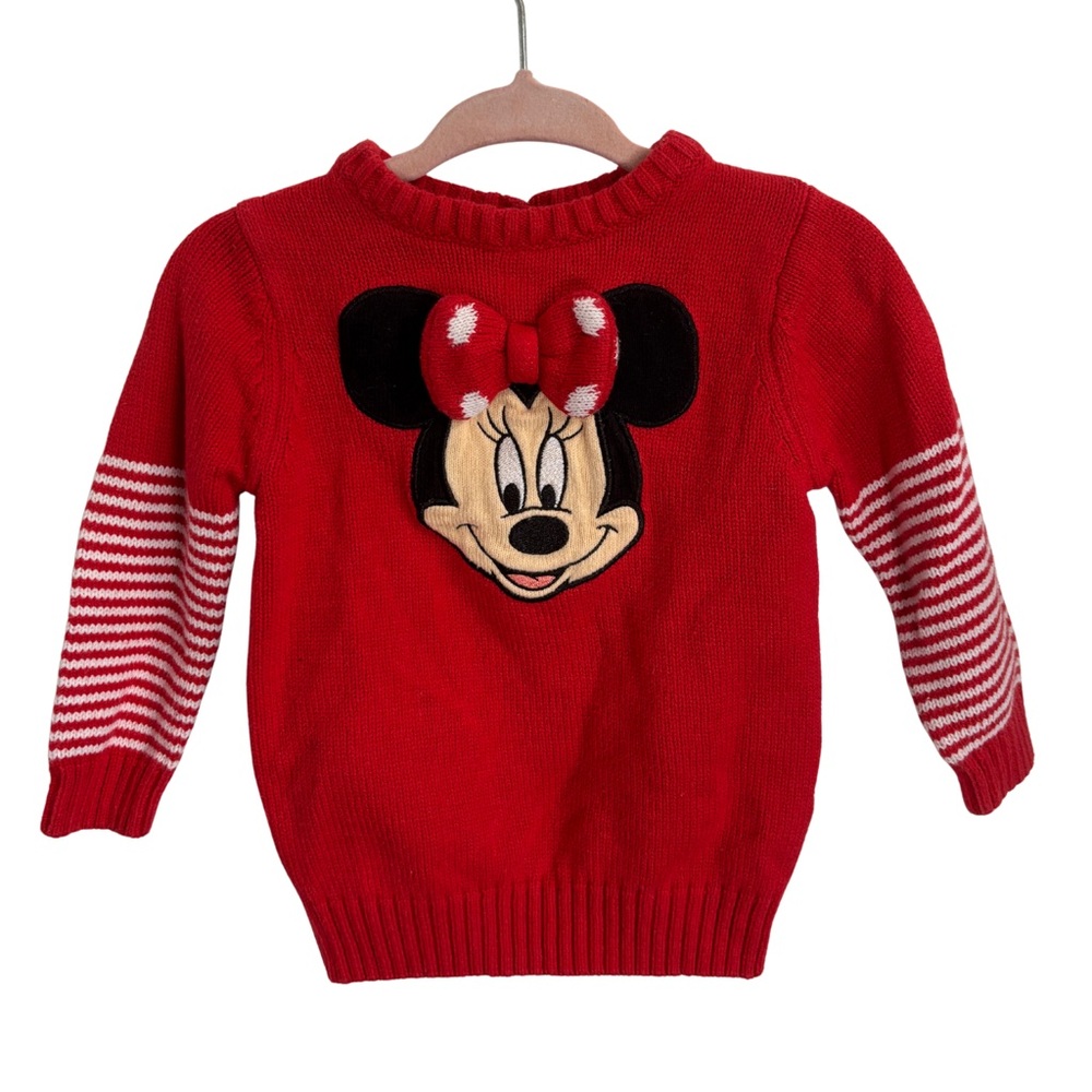 Toys’R’Us Disney Red Minnie Mouse Sweater with puff bow size 9M